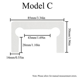 Gasket Replacement Kit for Hinges, 10Pcs Shower Glass Doors Hinge Gaskets Anti-Slip Washer for Bathroom Clamp - White