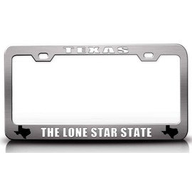Custom Brother - Texas The Lone Star State Texas Map Style Metal Car SUV Truck License Plate Frame Ch z92