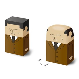 LAIX The Salaryman Eraser, from Hairy to Hairless, A Novelty Eraser That Reflects The Pressures of Middle-Aged Men, A Fun Desk Companion That Mirrors Real-Life Struggles(Size:2.56''×1.77'')