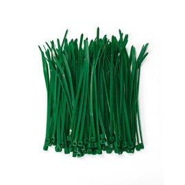 zuizhan Green Cable Ties Small 100mm x 2.5mm,100 Pack Mini Thin Plastic Zip Ties, 27 Lbs Tensile Strength with UV Resistant, Nylon Self Locking Tie Wraps for Indoor and Outdoor Use, Office, Garden
