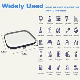 SXS LACONIC Clear Zipper Pouch, Hard Shell Case, Waterproof Transparent Organizer, Portable Travel Storage Box