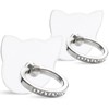 [2 Pack] Transparent Diamond Setting Cell Phone Ring Holder Stand,360