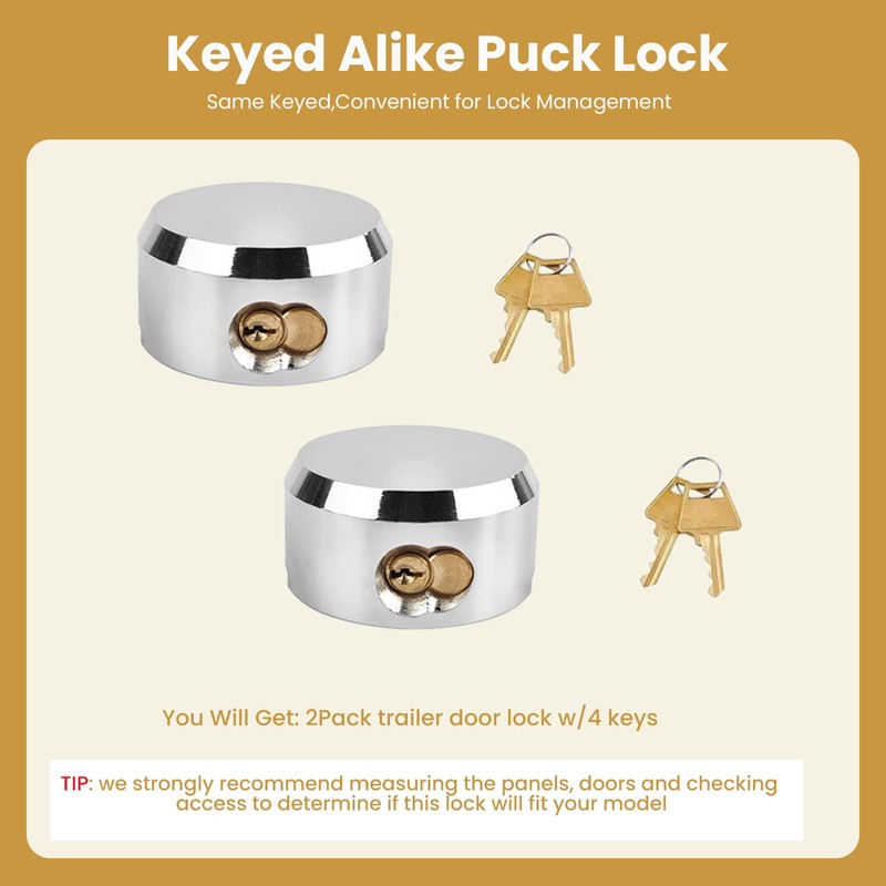 2 Pack Hidden Shackle Padlock Keyed Alike Heavy Duty Trailer