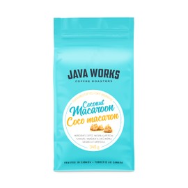 Java Works Coffee - Coconut Macaroon Flavoured Coffee | 340 grams | Medium Roast | Whole Bean