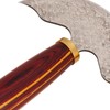 Round Leather Knifes Incisive Blade High Hardness Polished Wooden Handle