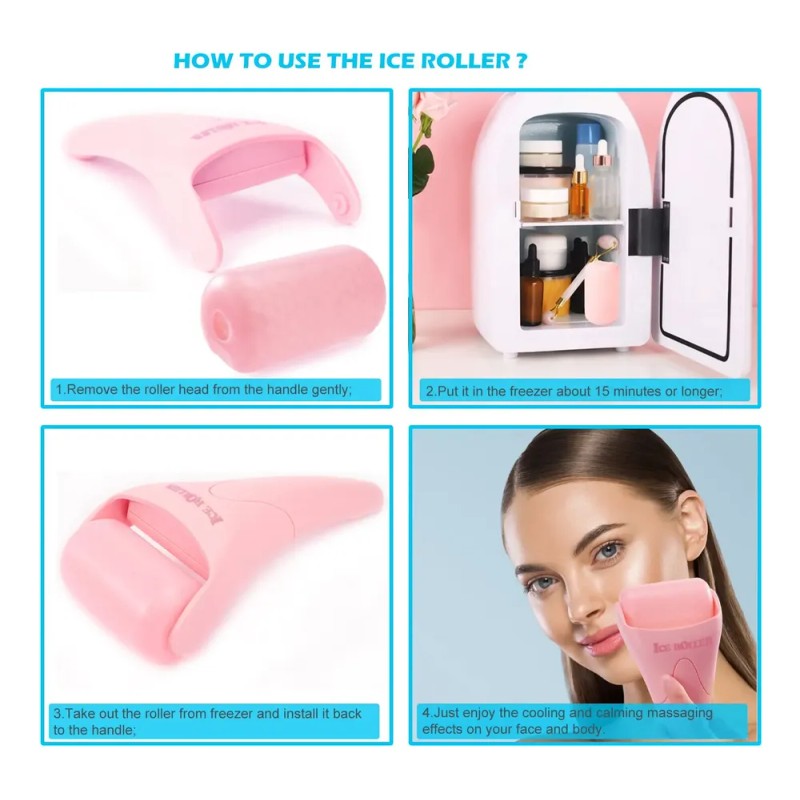 Ice Roller Wonderwin Para Masajes Faciales Y Corporales, Paq