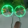 Soseelnee USB Clock Fan with Real Time Display, Mini Portable