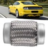Auto Stainless Steel Exhaust Flexible Pipe Repairing Replacement Tube 150x76mm/6x3in