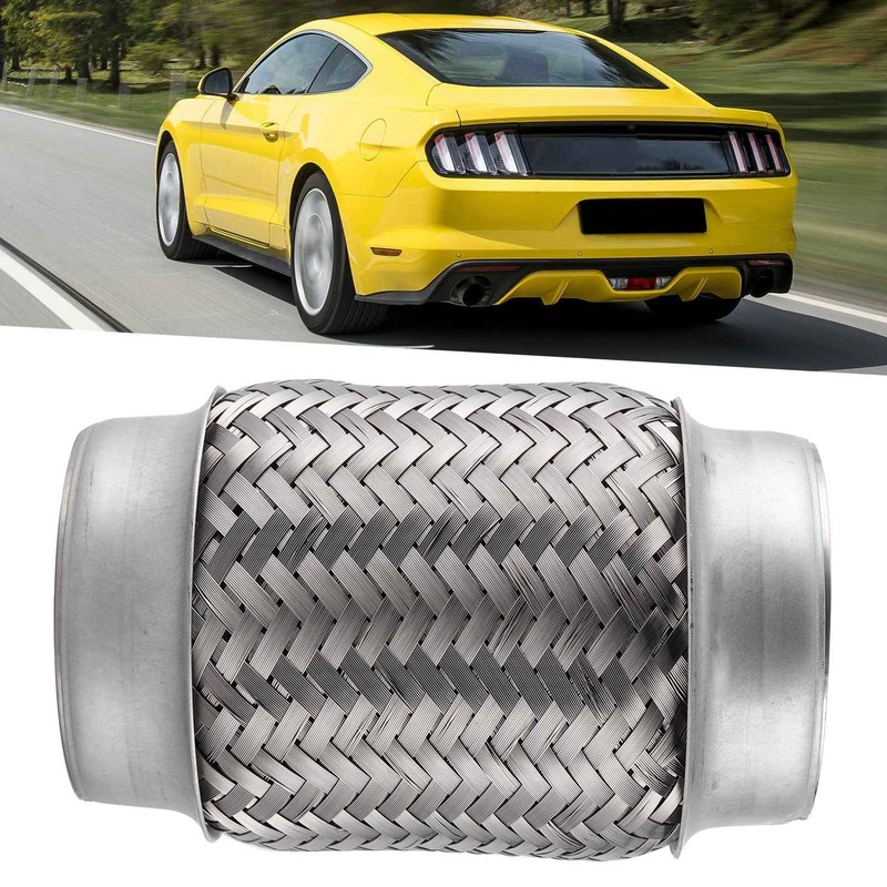 Auto Stainless Steel Exhaust Flexible Pipe Repairing Replacement Tube 150x76mm/6x3in