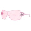 VANLINKER Wrap Around Y2K Sunglasses for Women Men Trendy Oversized