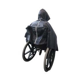 ActionCare - Waterproof Wheelchair Poncho - Adult Standard - Wheelchair Rain Cape, Navy