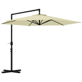 espidoo 9.5FT Cantilever Patio Umbrella: Heavy Duty Metal Frame with Adjustable Sunshade for Outdoor Poolside, Garden & Backyard – UV50+ Polyester Canopy for Summer Relaxation