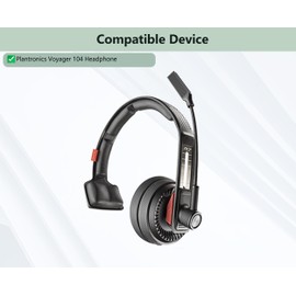 XRHTONG Prime Replacement Earpads Compatible with Plantronics Voyager 104 Headphone Ear Pads Cushion(Protein Leather/Memory Foam)