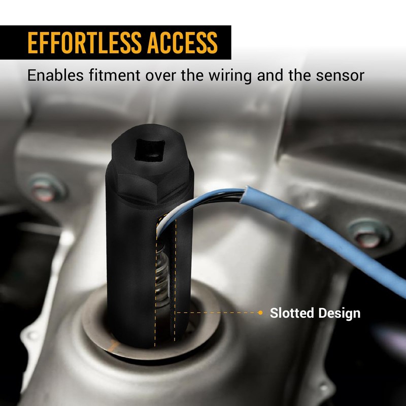 EWK 7/8" (22mm) Oxygen Sensor Socket, 3/8" Drive O2 Sensor