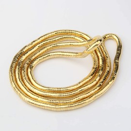 ENSIANTH Bendable Snake Necklace Flexible Multi-Purpose Necklace (Gold)