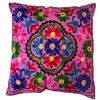 Original Kikan Suzani Multi Colour Floral Embroidery 16"x16" 40 x