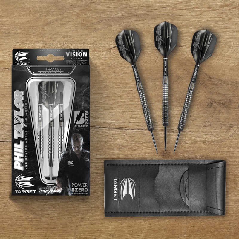 Target Darts Phil Taylor Power 8 Zero Black P8Z4 Steel