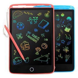 2 Pack LCD Writing Tablet for Kids - Colorful Screen Drawing Board 8.5inch Doodle Scribbler Pad Learning Educational Toy (Blue/Pink)