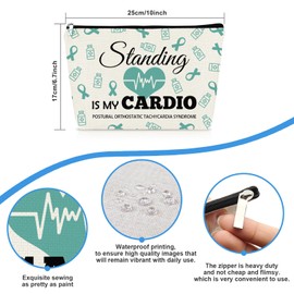 POTS Awareness Gift Makeup Bag Postural Orthostatic Tachycardia Syndrome Awareness Cosmetic Bag POTS Inspired Gift POTS Syndrome Fighter Gift Inspirational Gifts for Girls Women Travel Toiletry Pouch