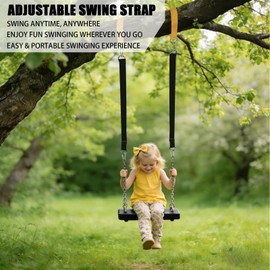 DONILIGA Adjustable Tree Swing Straps Hanging Kit (Set of 4) Hammock Straps for Trees - Great for Hammock Tree Straps and Tree Straps for Swing, Adjustable 6FT Supports 2000 lbs