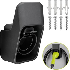 goobay 61143 Wall Mount Type 2 Charging Cable for Electric Vehicles with Cable Tray/Cable Organiser/EV Cable Holder for Wall Mounting/Cable Holder with Shelf