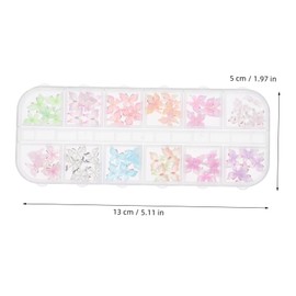 LALAFINA 60pcs Butterfly Nail Art Stickers Resin Decor for Manicures Realistic False Nail Decals Accessories for Fashionable Looks