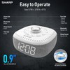 Sharp Sound Machine Alarm Clock with Bluetooth Speaker, 6 High
