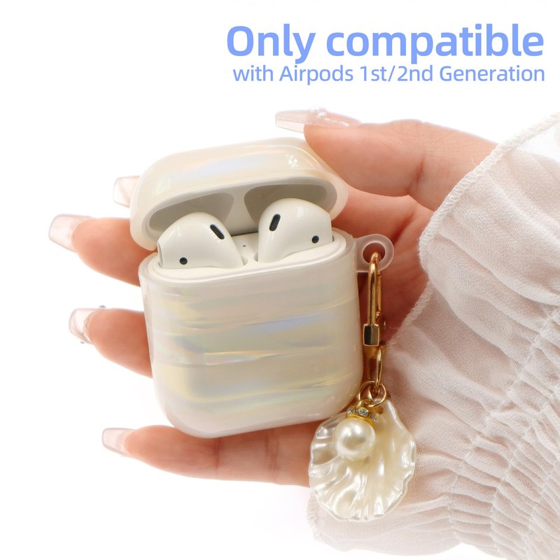 Compatible with AirPod Case 1st/2nd Generation, Shell Print Protective Case