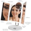 ForPro Professional Collection Expert Rechargeable LED Tri-Panel Makeup, Dual-Powered, Vanity