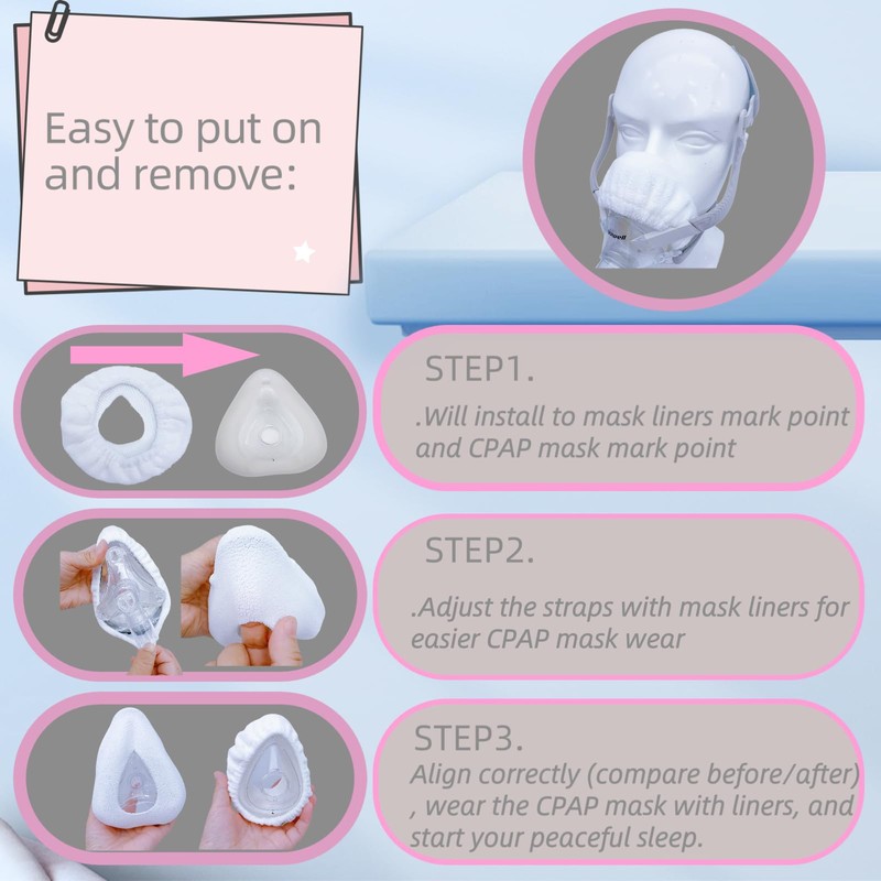 sosoftwell 4 Packs F20 CPAP Mask Liners Compatible with Medium