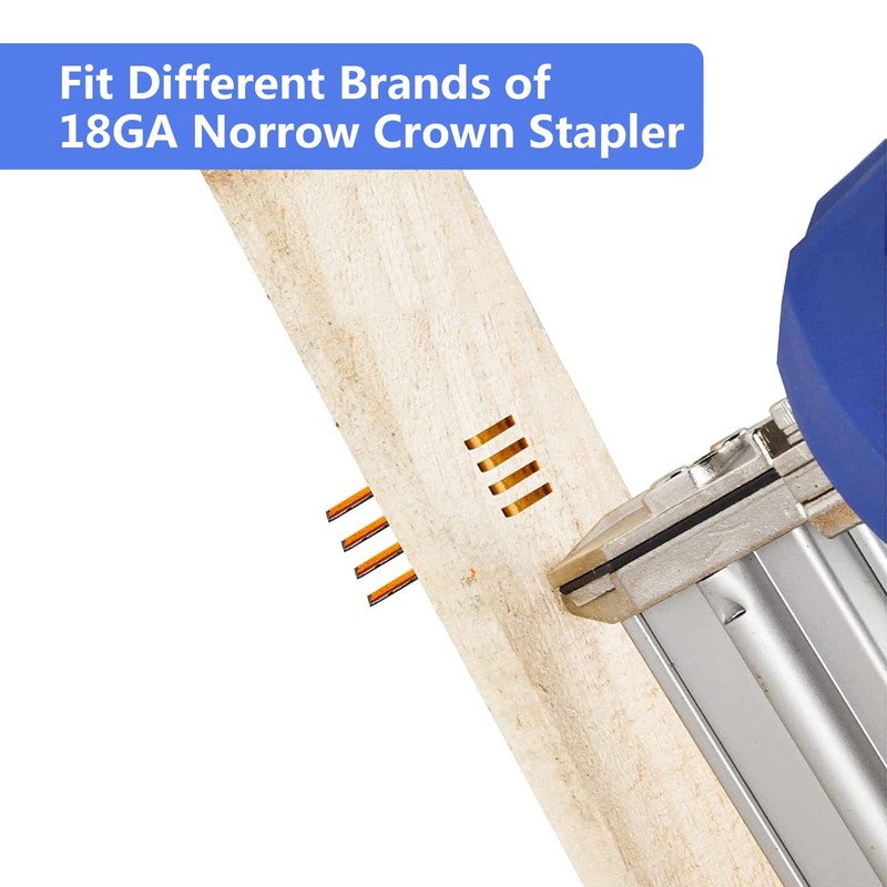 SimCos 18 Gauge 1/4" Narrow Crown Staples (1", 3/4", 1/2"),