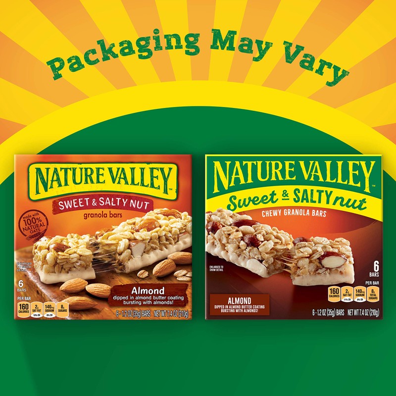 Nature Valley Sweet & Salty Nut Granola Bars, Almond, 6
