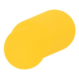 sourcing map 25 Pcs Gold Round Cutouts Paper 6 Inch Circle Shaped Cutouts for Bulletin Board Decoration, DIY Crafts Cardstock, Classroom Decor, Wall Decor