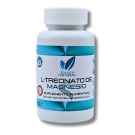 L-treonato De Magnesio 100% Puro con 60 Cápsulas SAISA HERBAL