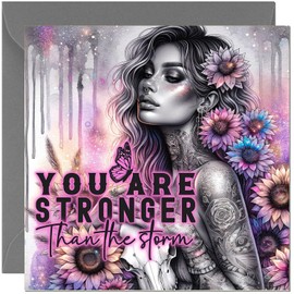 Pick Me Up Cards For Women - Stronger than the Storm - Motivational Card for her