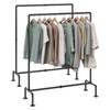 OROPY Industrial Pipe Clothing Rack Free Standing Set of 2,