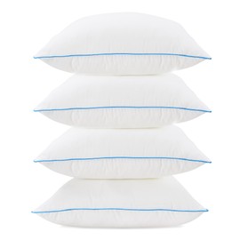 sunflower Throw Pillow Inserts (20 x 20 Inches, Pack of 4, White), Decorative Indoor Pillows with Down Alternative Filled Cushion Bed Couch Sofa, Machine Washable