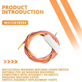 WH12X10334 Washer Lid Switch Assembly fit for GE Hotpoint Washing Machine,Replaces AP3968471 1256927 AH1482372 EA1482372 PS1482372, for GE washer lid switch replacement parts