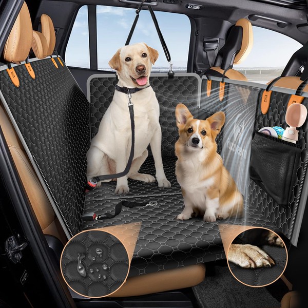 fuzzyearn Back Seat Extender for Dogs, Dog Car Seat Cover