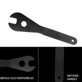 Carbon Steel Cone Bicycle Spanner Dual-use Wrench Spindle Axle Cycling Bike Repair Tool - 14mm