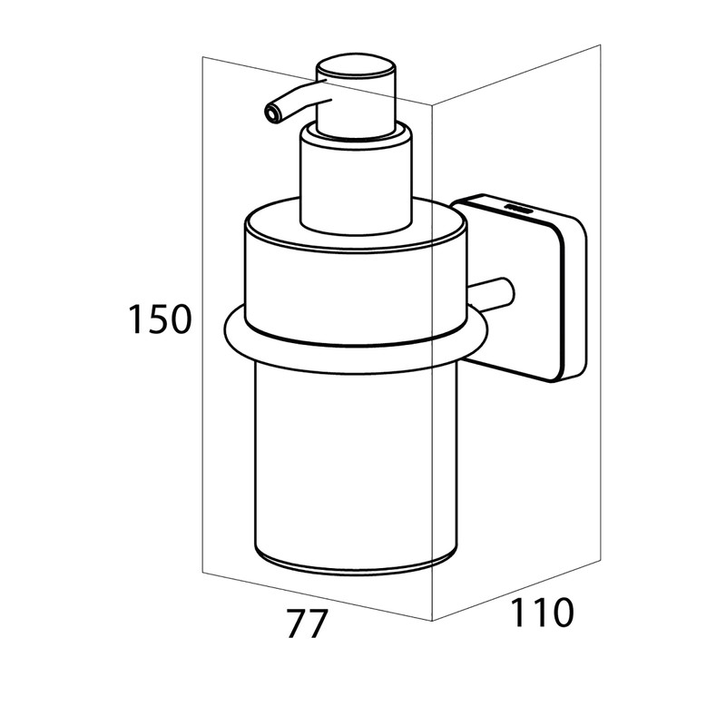 Tiger Onu Soap Dispenser, 7,7 x 15 x 11 cm,