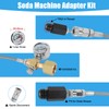 Soda Maker Adapter Soda Maker Connector with Larger Pressure Gauge,