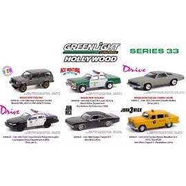 GREENLIGHT COLLECTIBLES HOLLYWOOD SERIES 33 COMPLETE SET OF 6 VEHICLES! WICK ACE