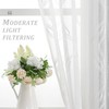 VISIONTEX Sheer Curtains 63 Inches Long 2 Panels Set, White