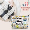 JXGZSO Sicily Trip Gift Next Stop Sicily Makeup Bag Italy