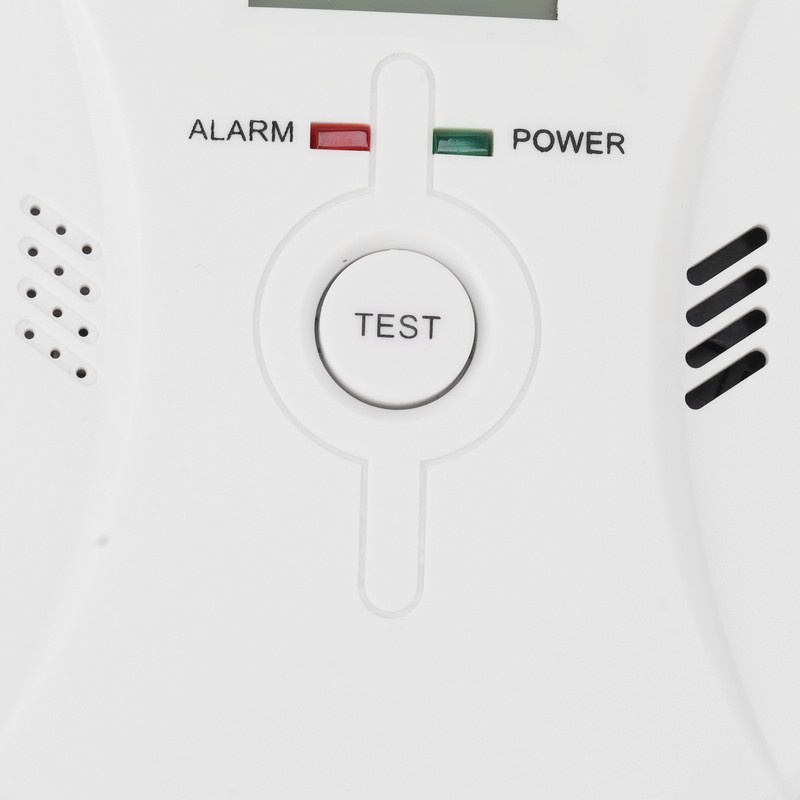 Monoxide Detector Easy Mounting Test Hush Button Dual Sensors Battery