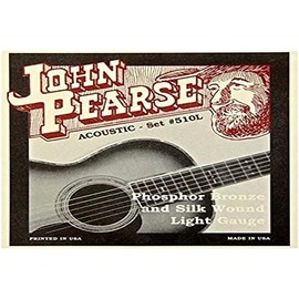 John Pearse Strings 510L For Acoustic Guitar - Phosphor Bronze And Silk Wound - Light Gauge 11-49