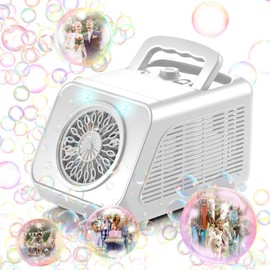 Tecnock Bubble Machine, Automatic Bubble Blower 15000+ Bubbles Per Minute, Bubble Machine for Kids Toddler, Portable Bubble Maker with 2 Speeds, Outdoor Bubble Toys for Parties, Birthday, Wedding