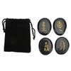 4Pcs Reiki Symbols Stones Smoother Surfaces Engraved Reiki Stones for
