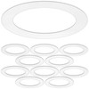 10 Pack Gloss White Goof Trim Ring for Recessed Can